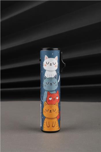 Silvio Monetti Kedi Desenli Gazlı Çakmak SM179PF0001