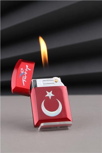 Silvio Monetti Kırmızı Türkiye Yazılı Ve Türk Bayrağı Çakmak 24CSM930TBR001