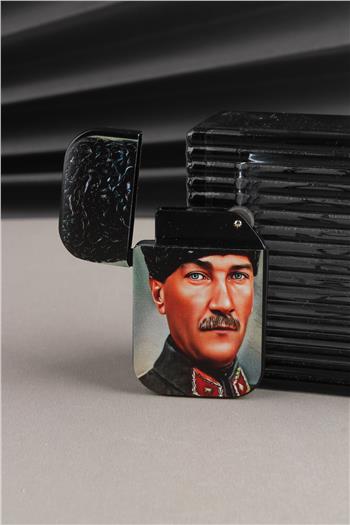Silvio Monetti Mustafa Kemal Atatürk - Özel Tasarım Metal Çakmak - Gazlı Kapaklı Çakmak SM132TATA0001
