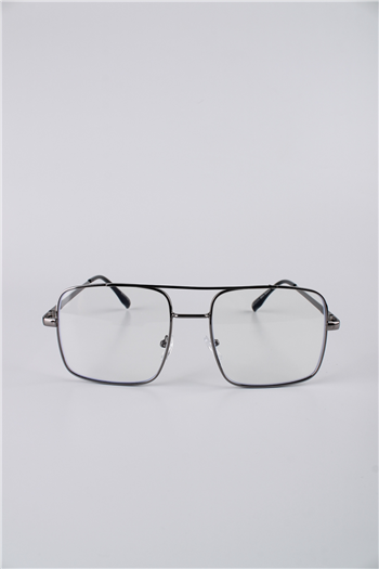Silvio Monetti Unisex Füme Metal Çerçeveli Kare Gözlük GG25SM2304AR01
