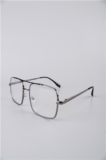 Silvio Monetti Unisex Füme Metal Çerçeveli Kare Gözlük GG25SM2304AR01