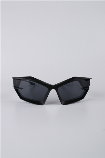 Silvio Monetti Unisex Geometrik Siyah Çerçeveli Siyah Camlı Güneş Gözlüğü GG25SM9002R03