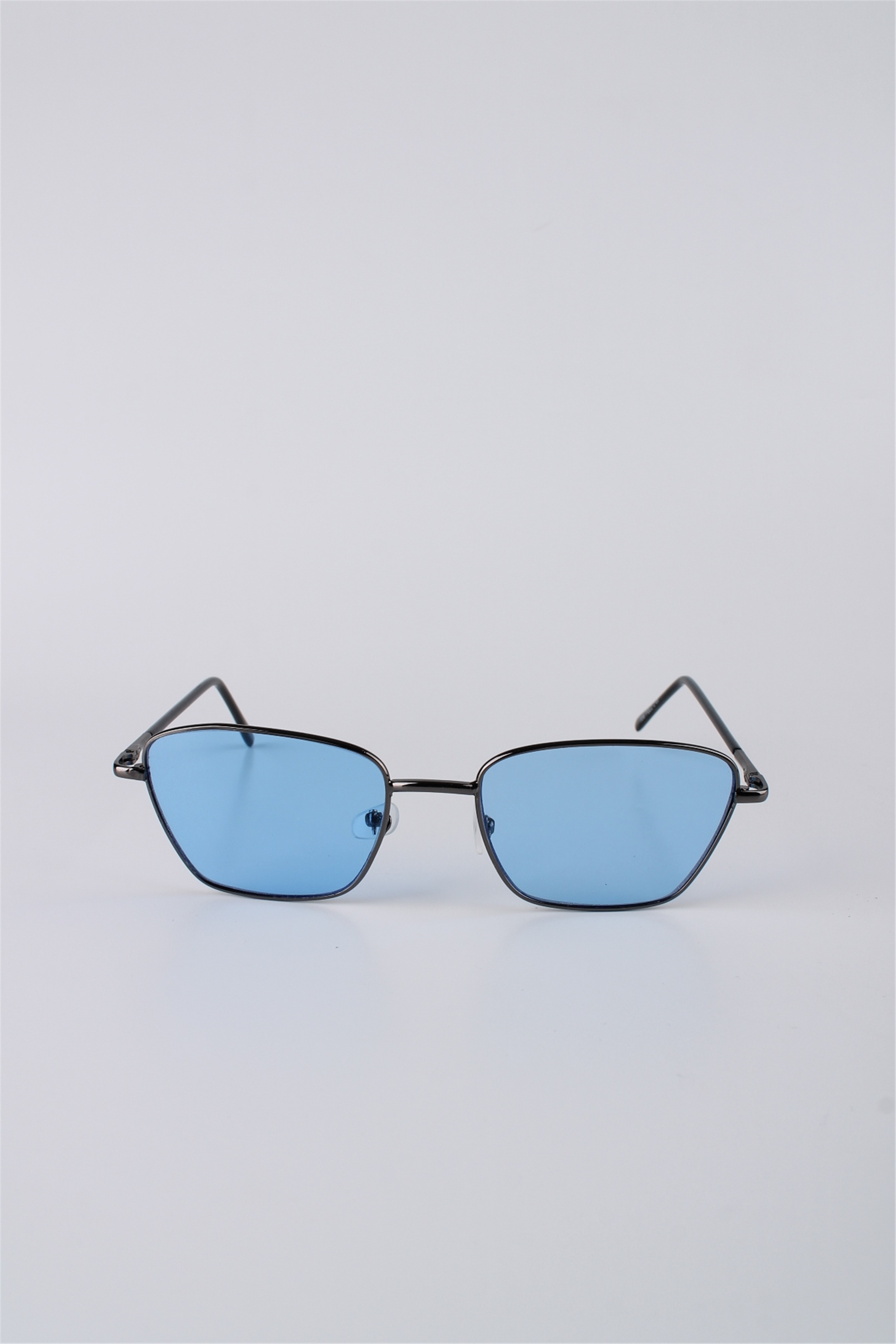 By Marine Füme Çerçeveli Mavi Camlı Geometrik Unisex Güneş Gözlüğü GG25BMTOMPL3R07
