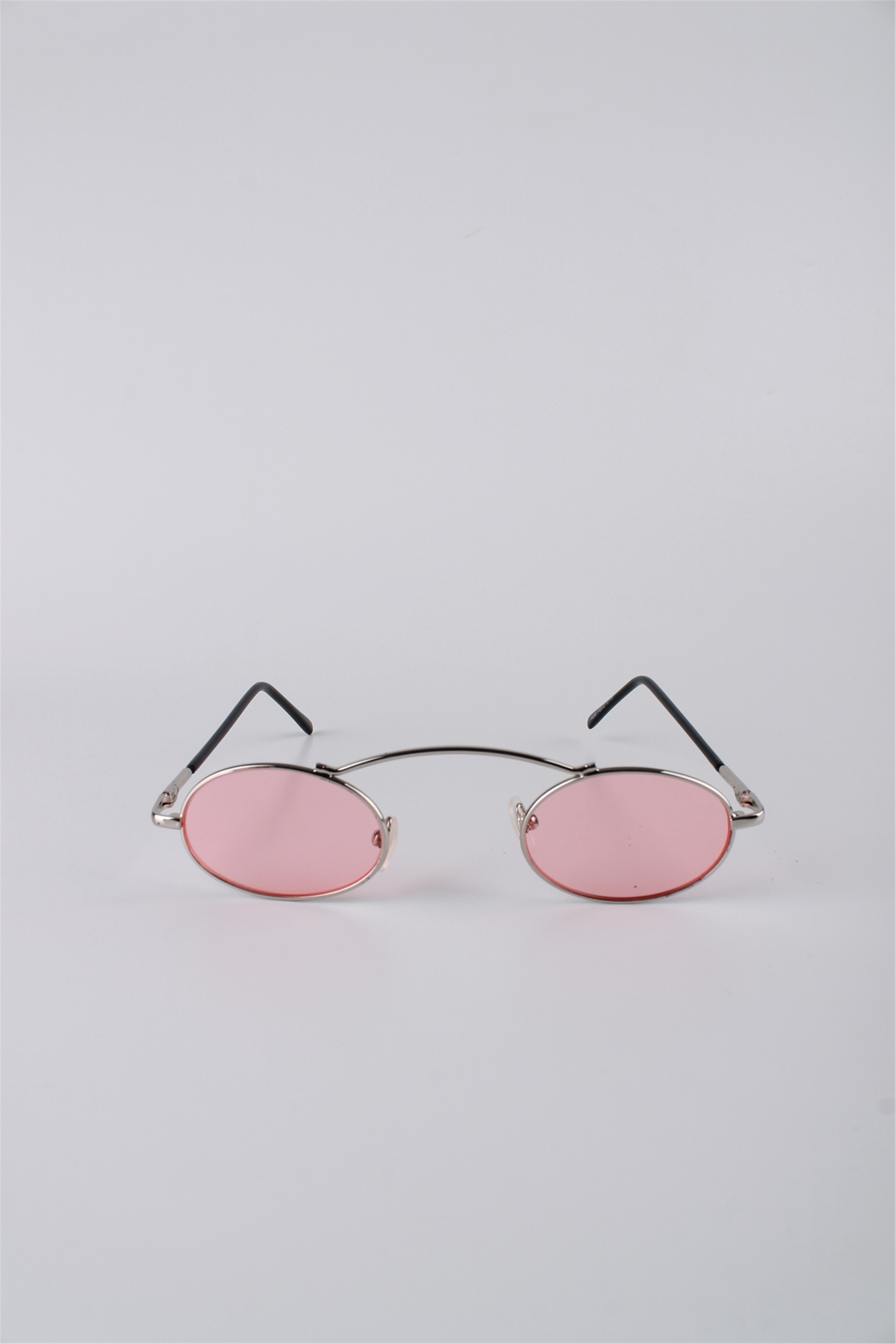 By Marine Oval Çerçeveli Metal Gümüş Pembe Camlı Unisex Güneş Gözlüğü GG25BMTOMPL10R06