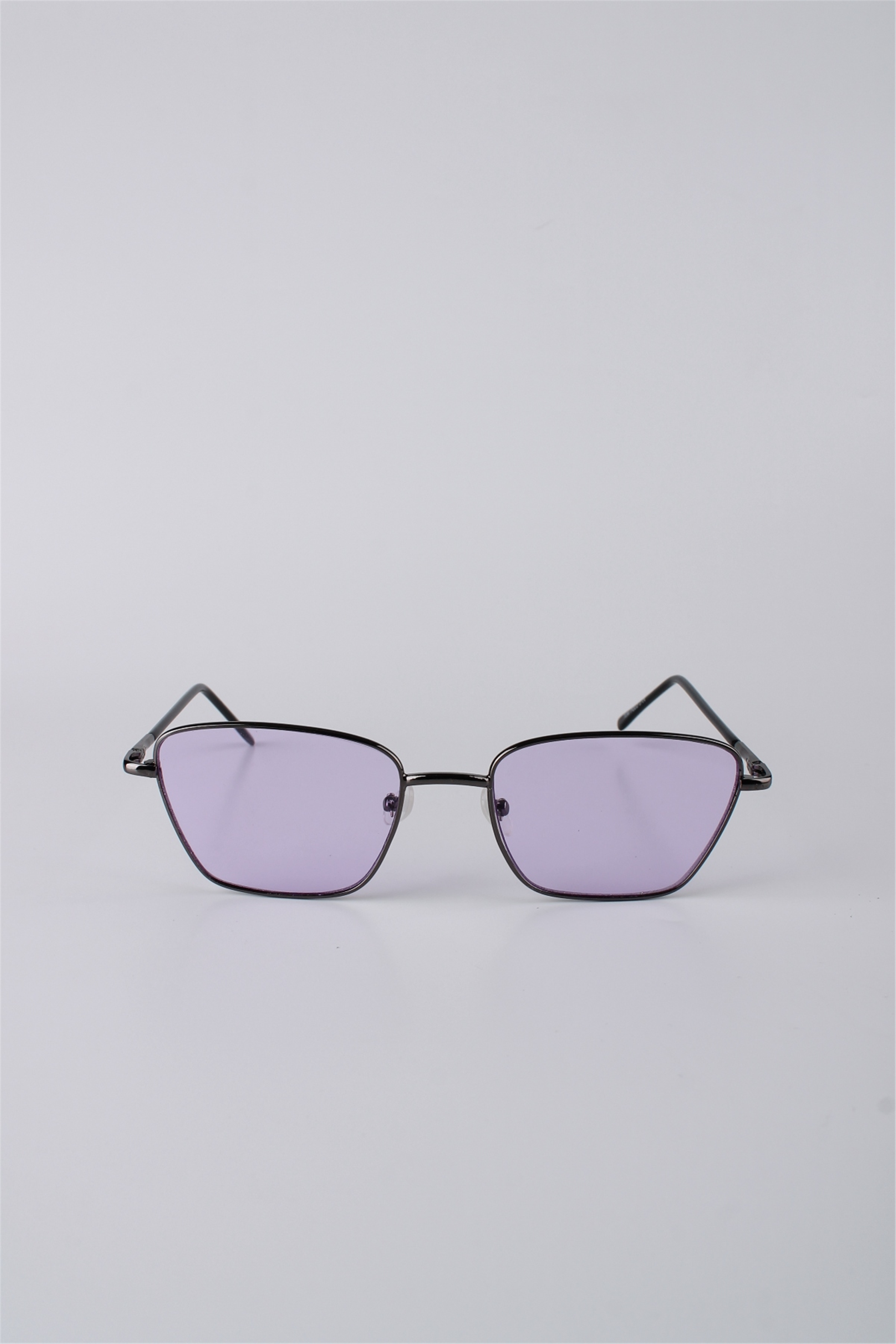 By Marine Unisex Kare Metal Çerçeve Mor Camlı Güneş Gözlüğü GG25BMTOMPL3R04