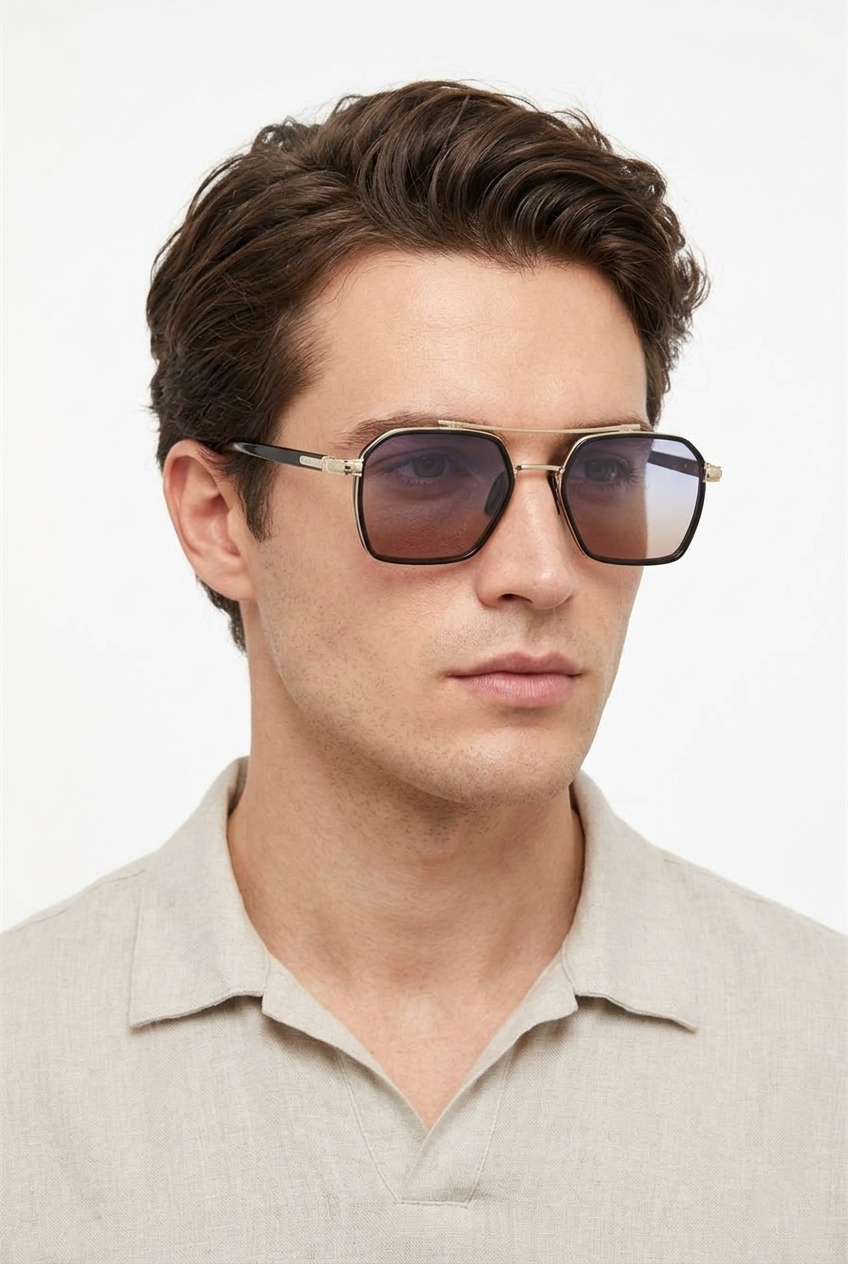 La Viva Altın UV400 Koruma Unisex Güneş Gözlüğü G25LV3311R03