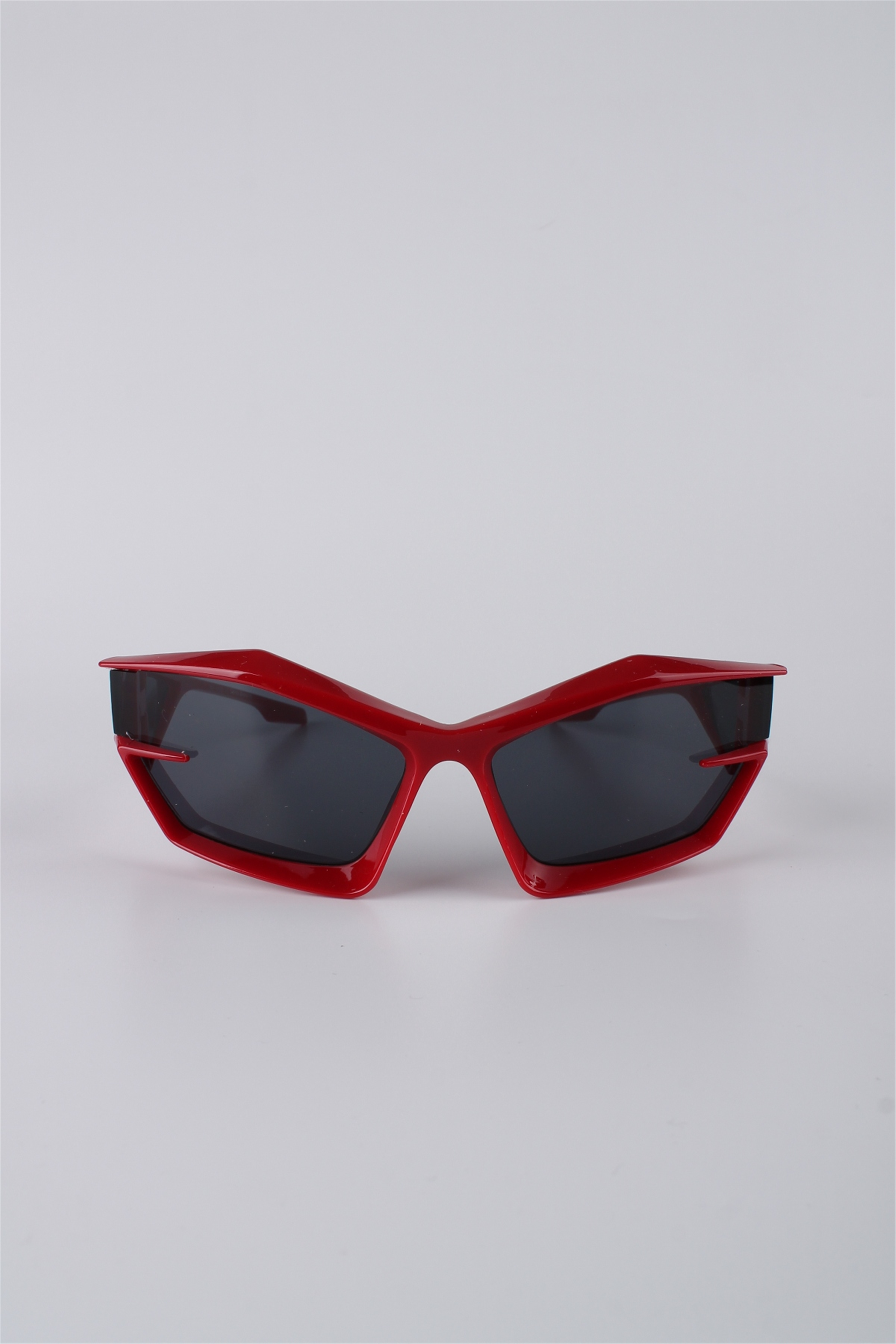 Silvio Monetti Kırmızı Çerçeveli Geometrik Unisex Güneş Gözlüğü GG25SM9002R05