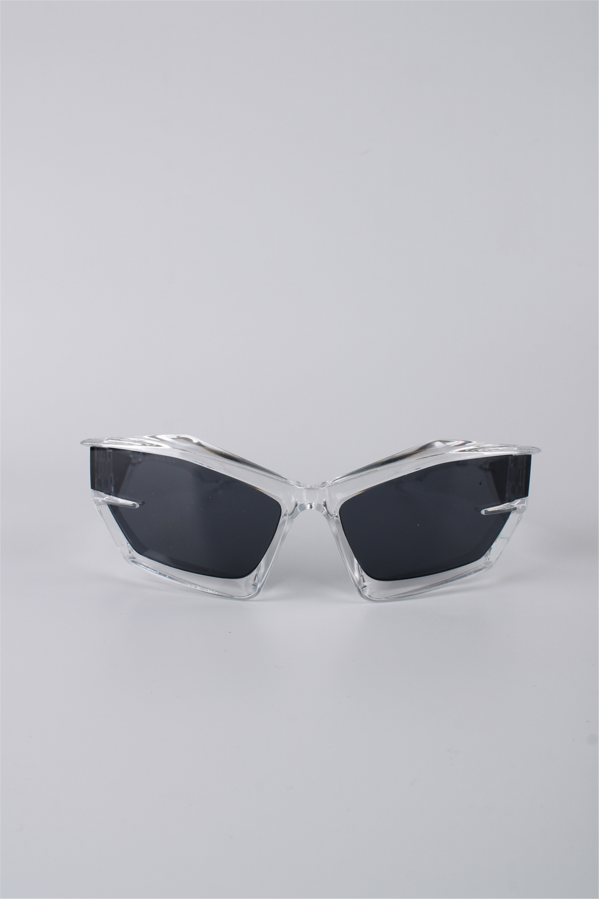 Silvio Monetti Unisex Şeffaf Çerçeveli Geometrik Güneş Gözlüğü Siyah Camlı GG25SM9002R02
