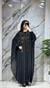 Taşlı İşlemeli Siyah Şık Tesettür Ferace Abaya