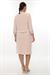 Ceketi Şık Taşlı Ve İşlemeli Pudra Kısa Etekli Üçlü Takım