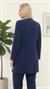 Ceketi Taş İşlemeli Astarlı Şık Lacivert Üçlü Pantolonlu Takım