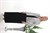 Asimetrik Dal Motifli Taş İşlemeli Siyah Uzun Etekli Üçlü Takım