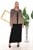 Omuzdan Dökümlü Boncuk İşlemeli Gold Uzun Etekli Üçlü Takım