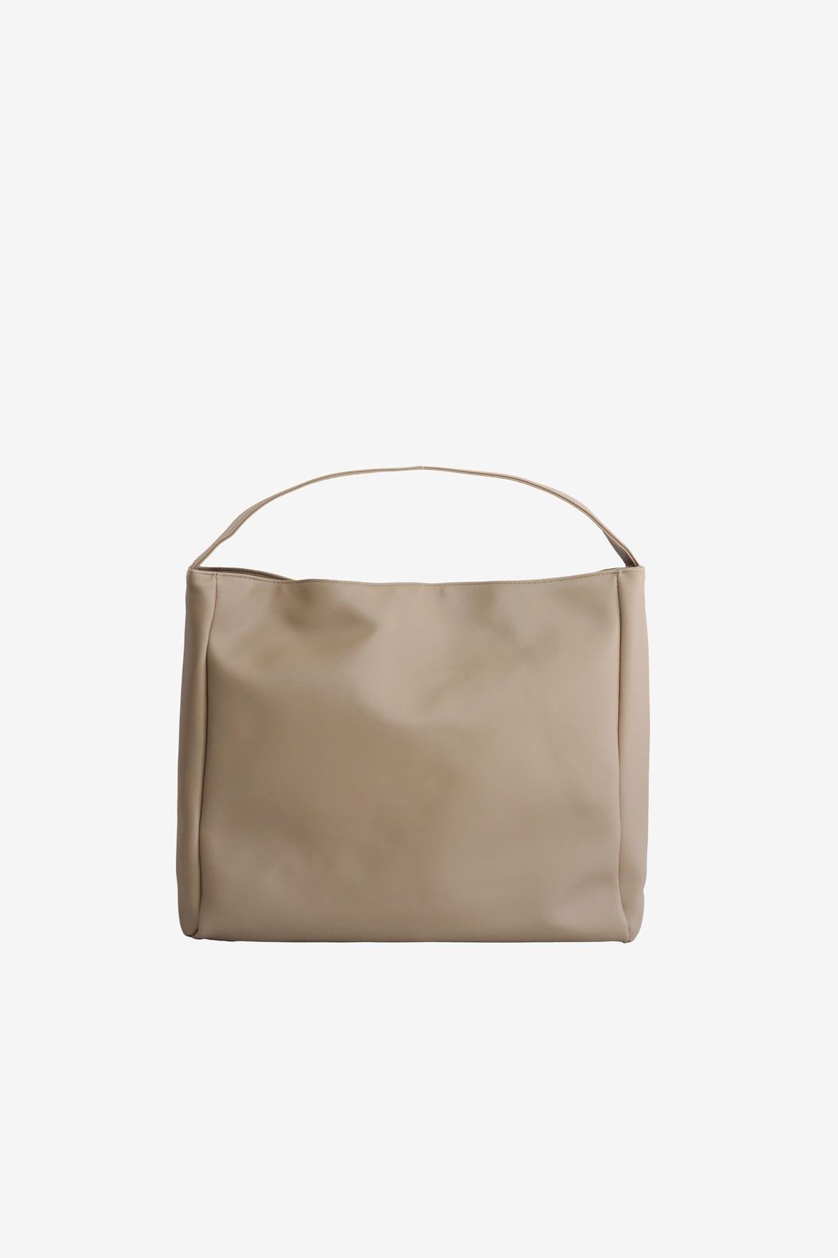 Cleo Geniş Tote Bej Mat Çanta