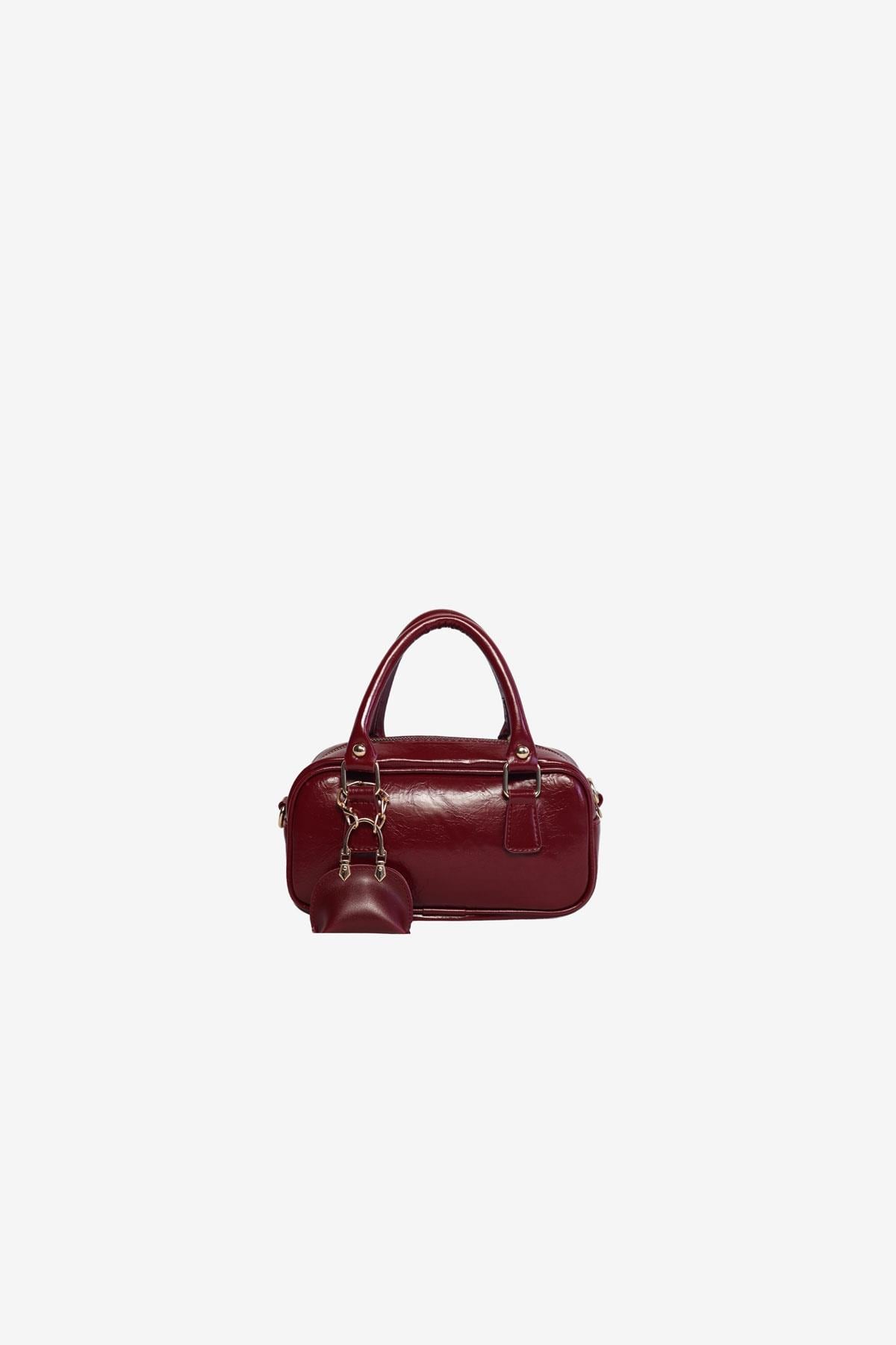 Coco Çift Saplı Bordo Mat Çanta