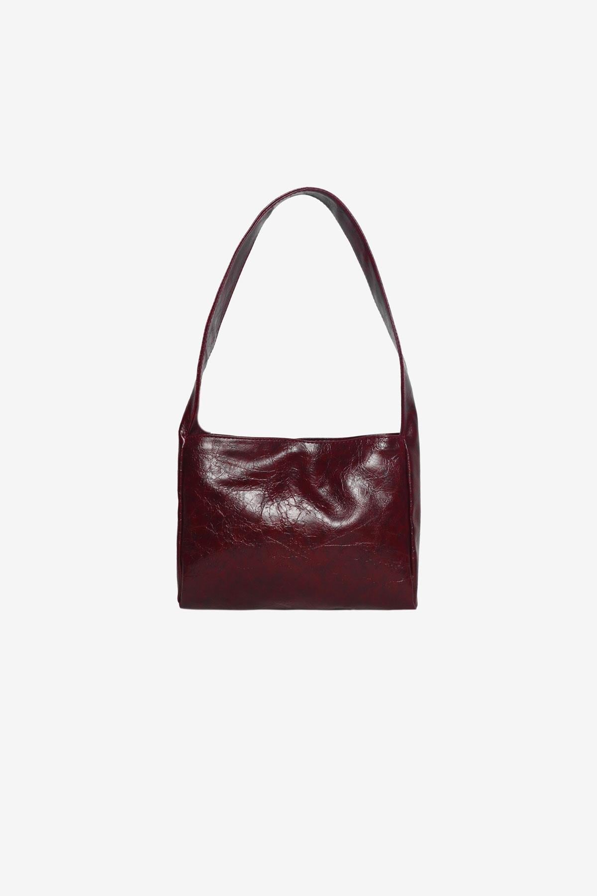 Fleur Bordo Dokulu Çanta