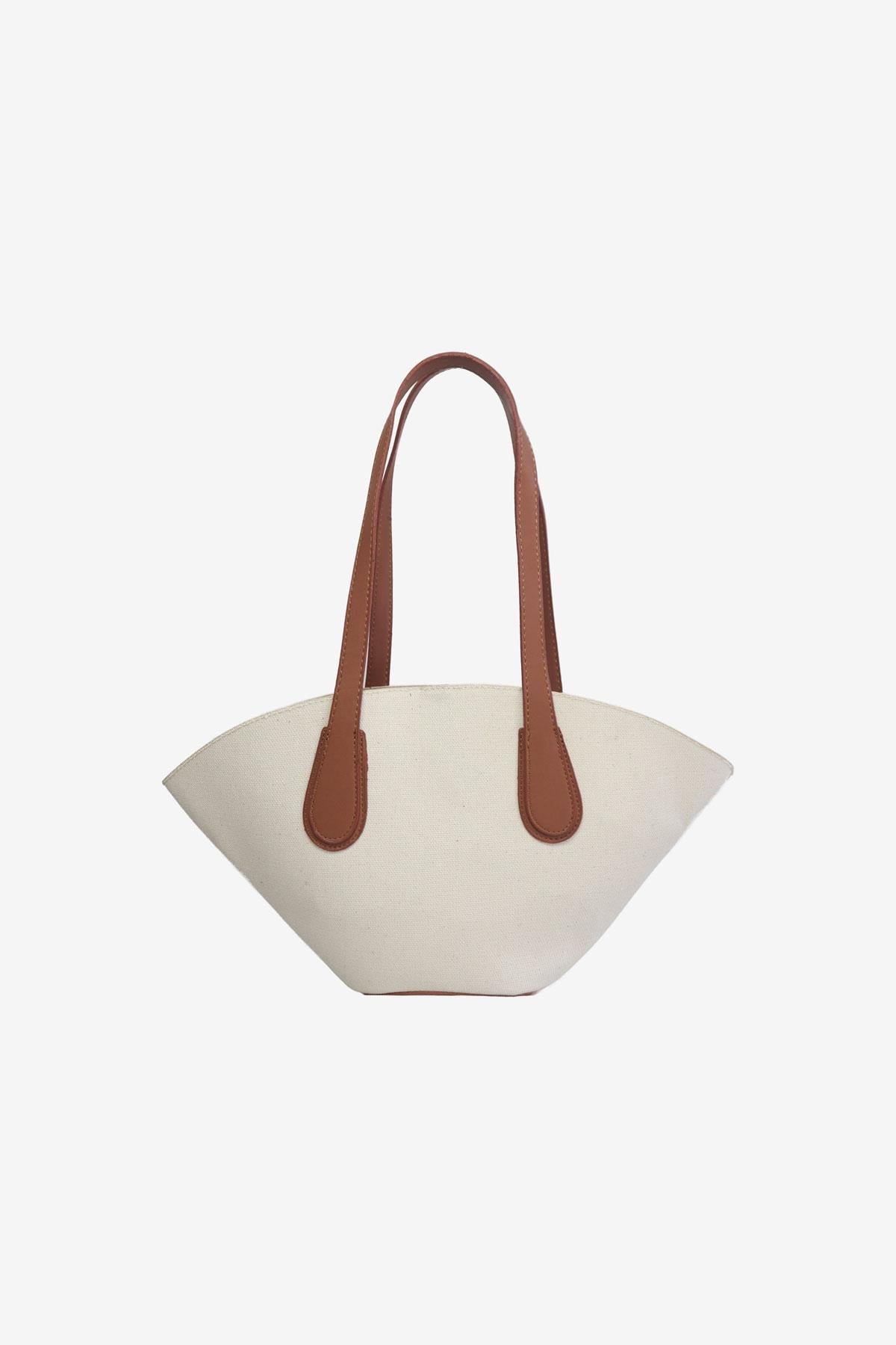 Lera Tote Taba Kanvas-Mat Çanta
