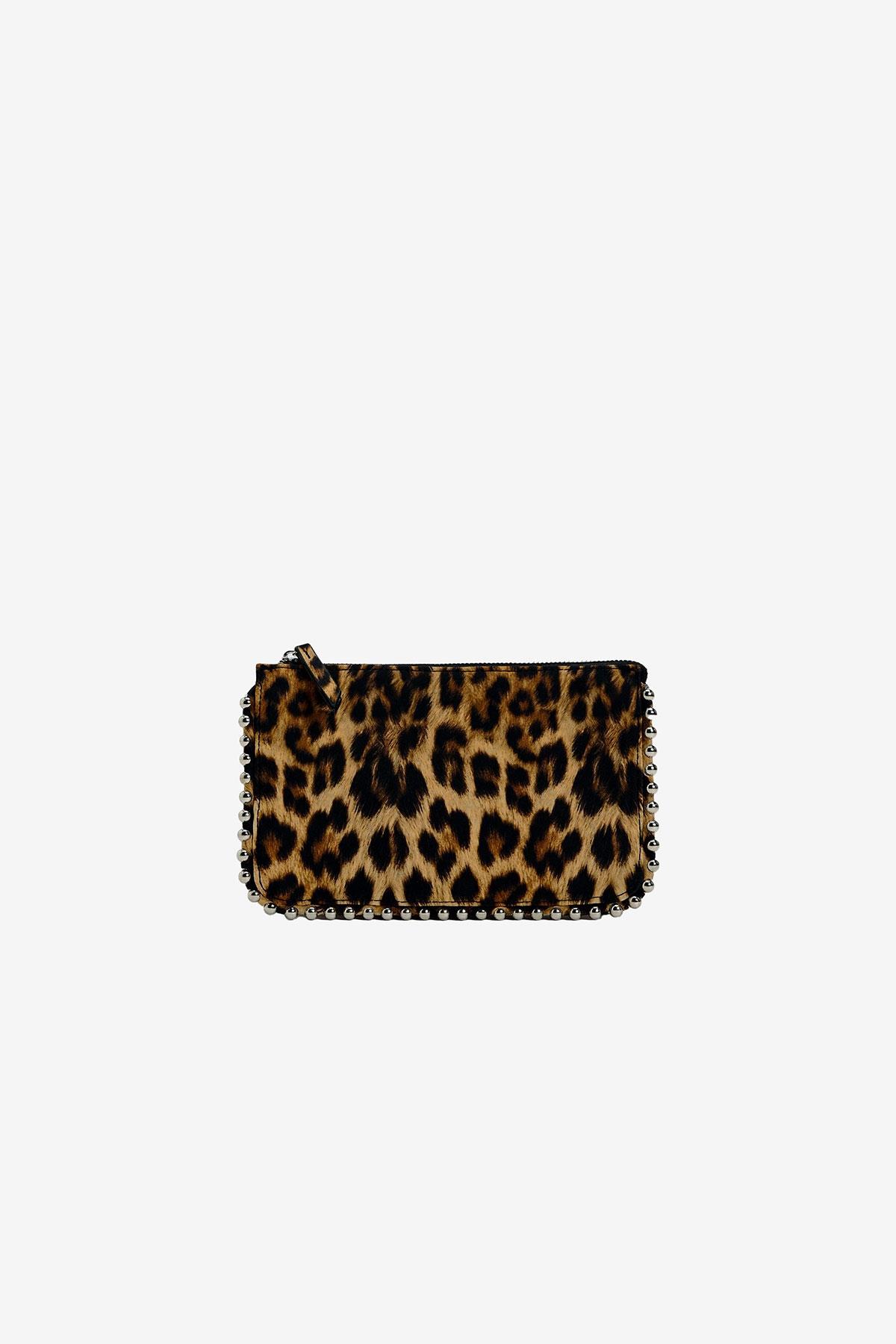 Vera Zincir Askı Detaylı Leopar Mat Çanta