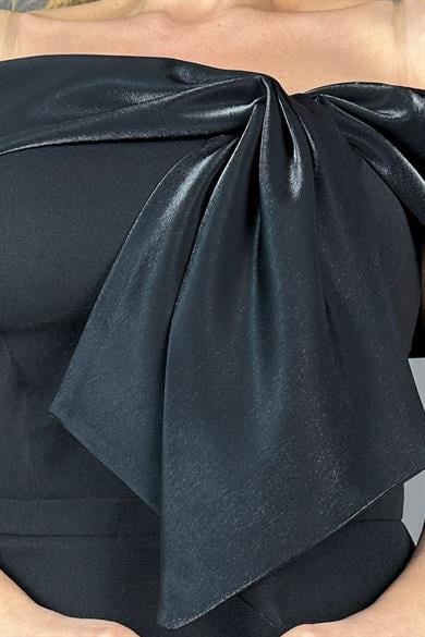 G1337  Tasarım Abiye Elbise Siyah