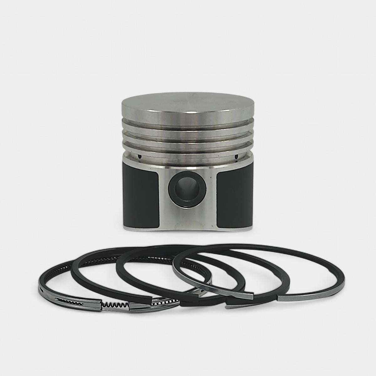 PISTON + PISTON RING SET (0.50 - OVERSIZE - DIAMETER: 70.50 mm): MITSUBISHI / K3C / K4C