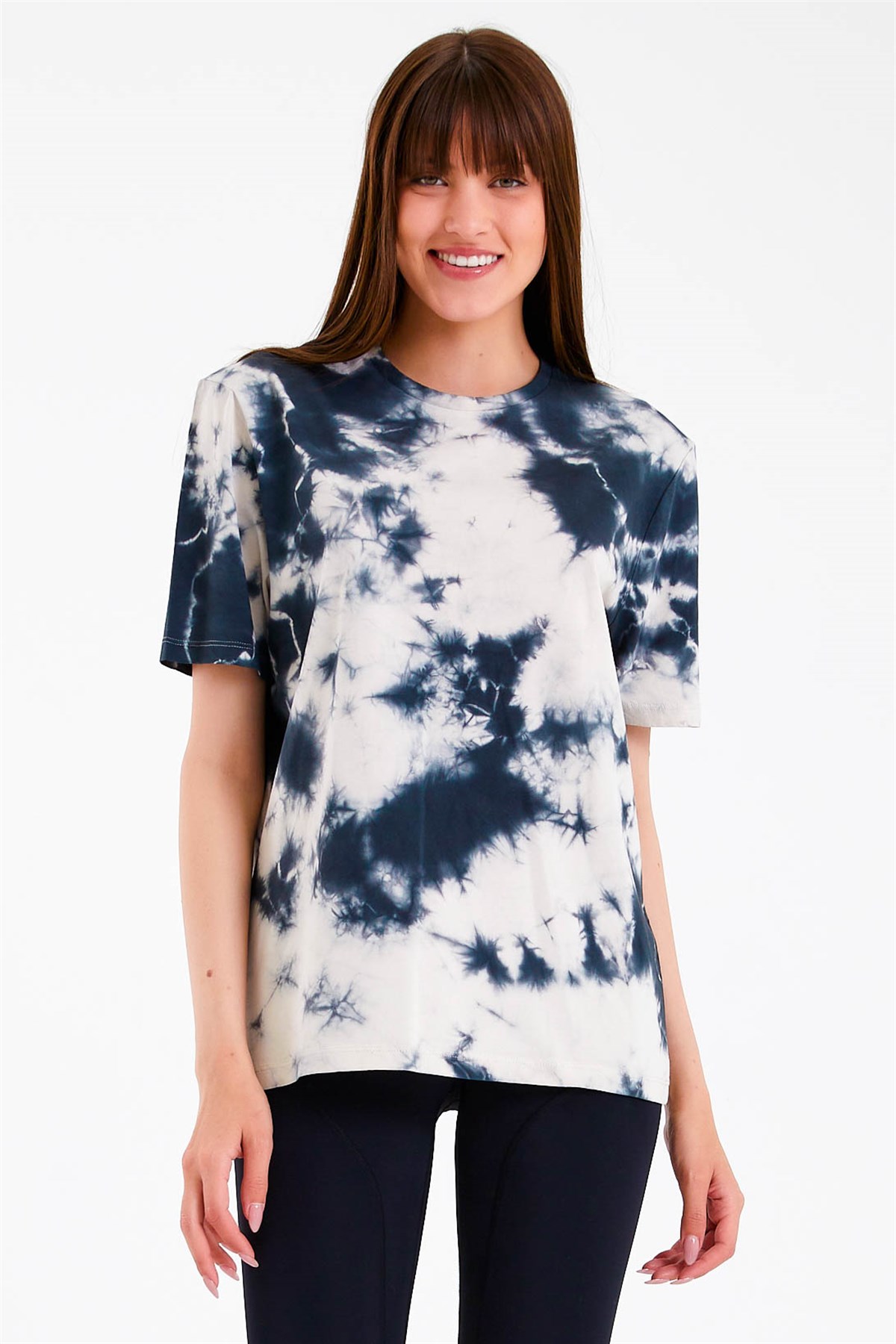 Batik Yıkamalı Bej Kadın T-shirt
