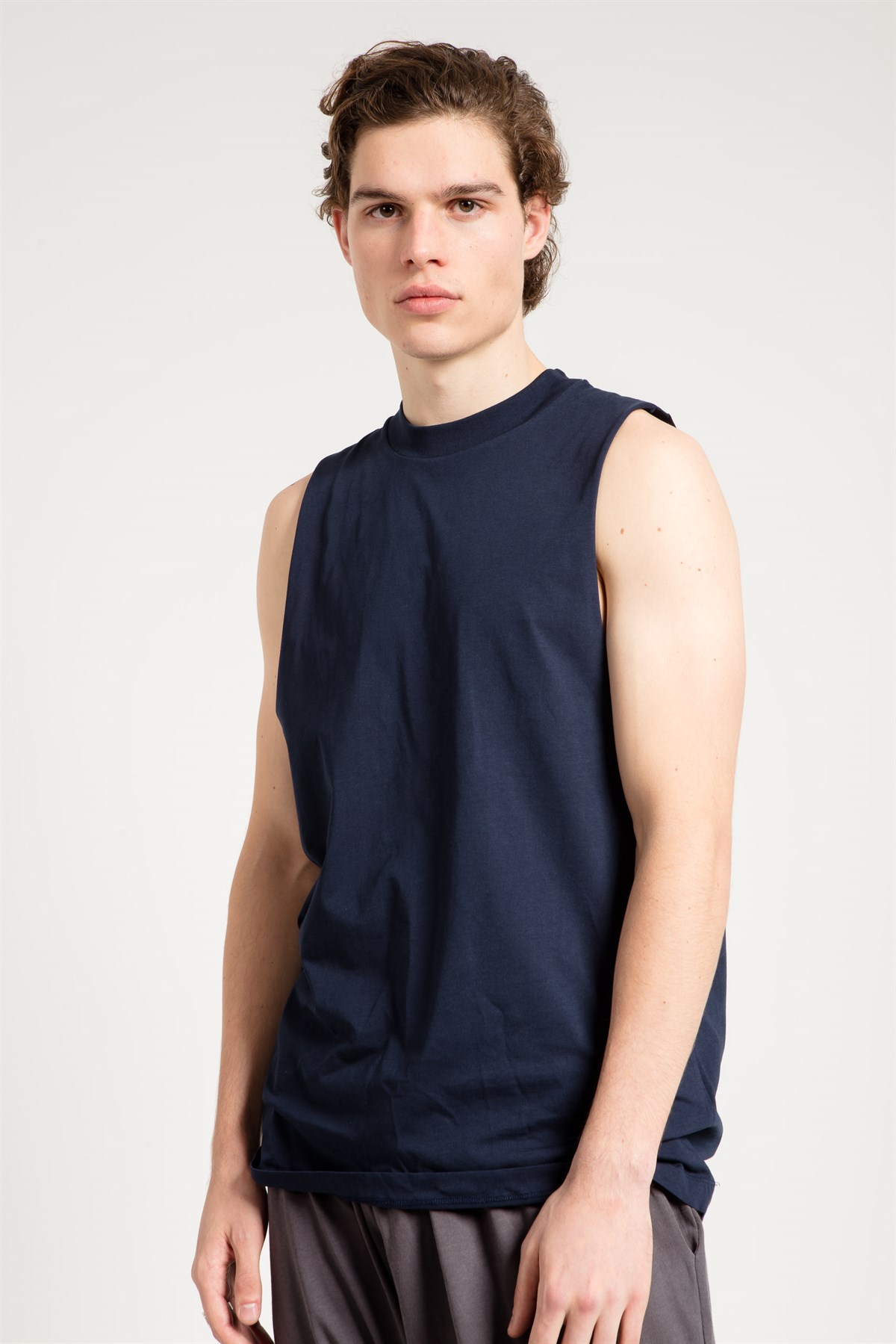 Lacivert Oversize Erkek Spor Atleti