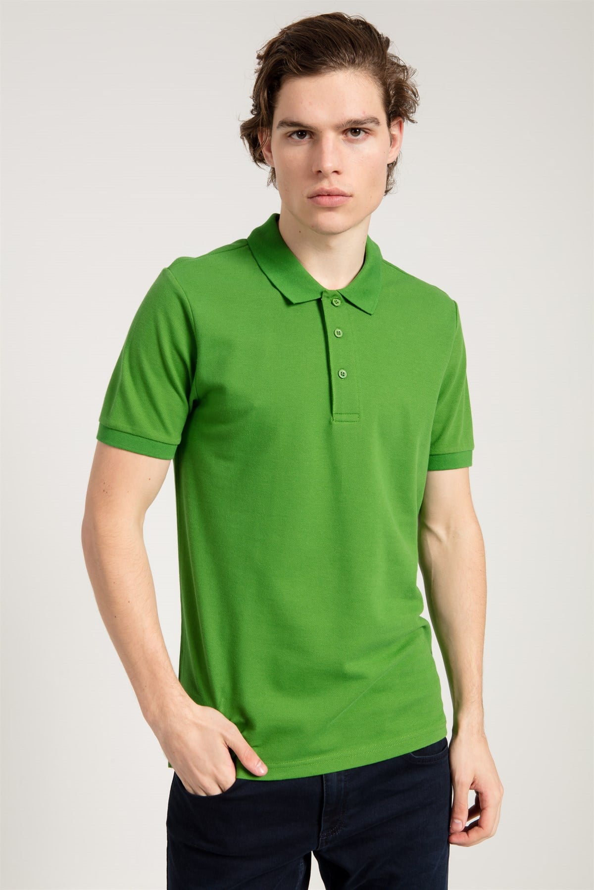 Yeşil Erkek Polo Yaka T-shirt