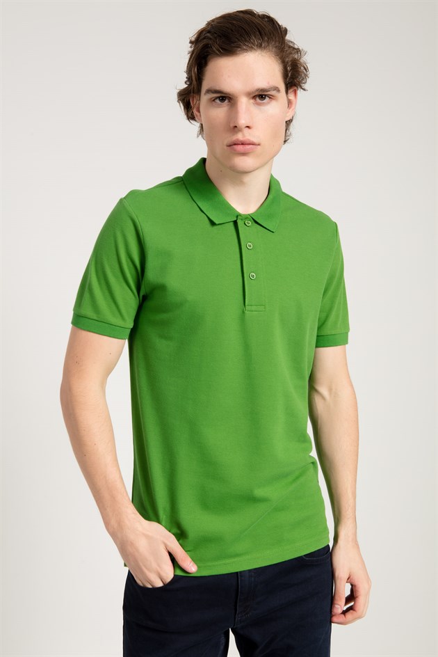 Yeşil Erkek Polo Yaka T-shirt