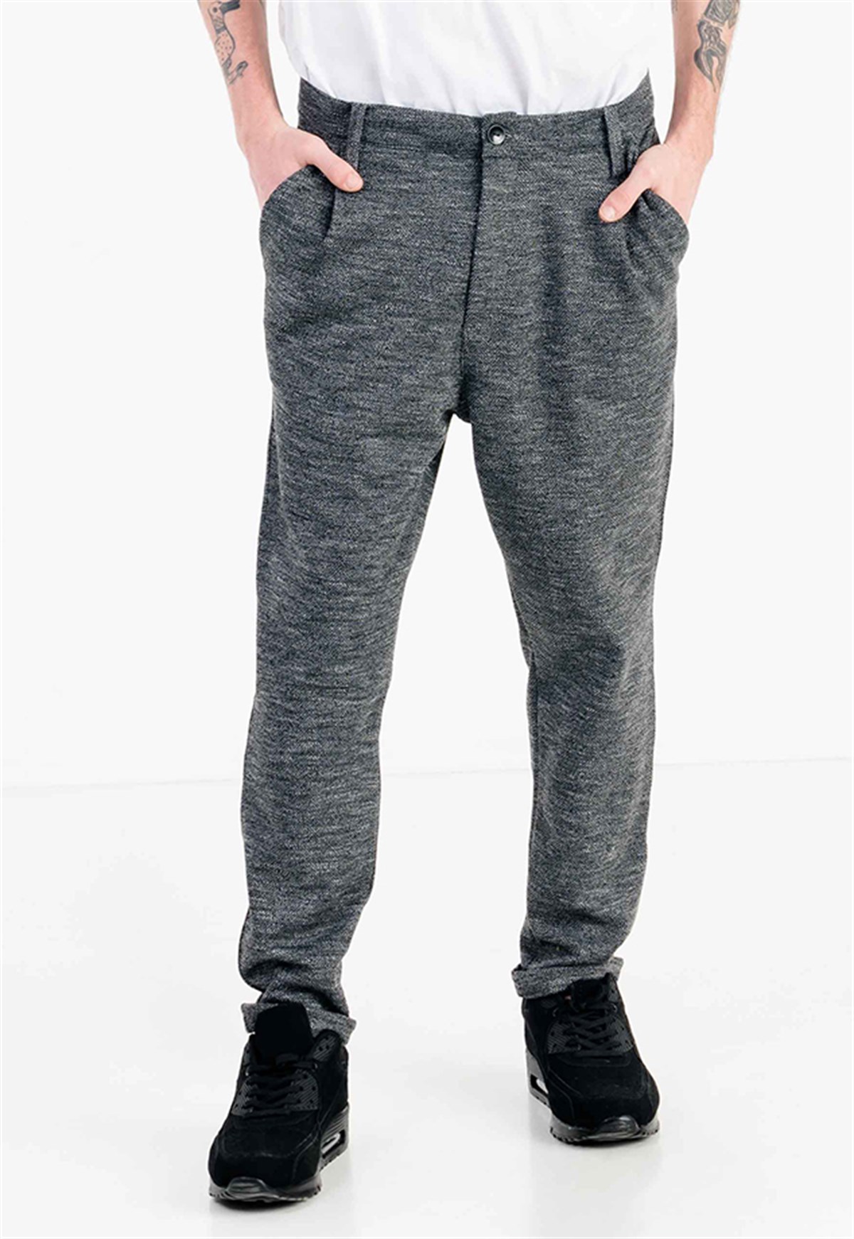 Short Cut Smart Trouser in Grey