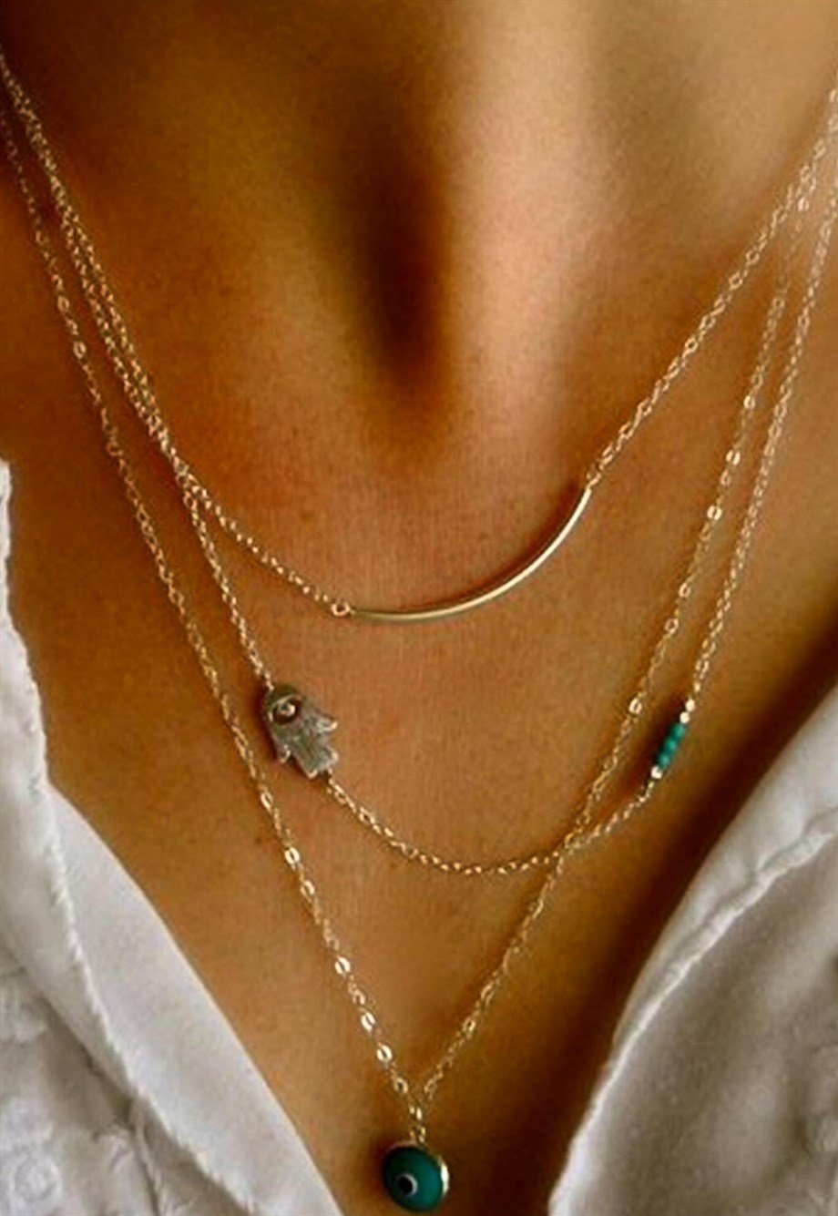 	MULIER BULIA Fatima'nın Eli Katmanlı Kolye