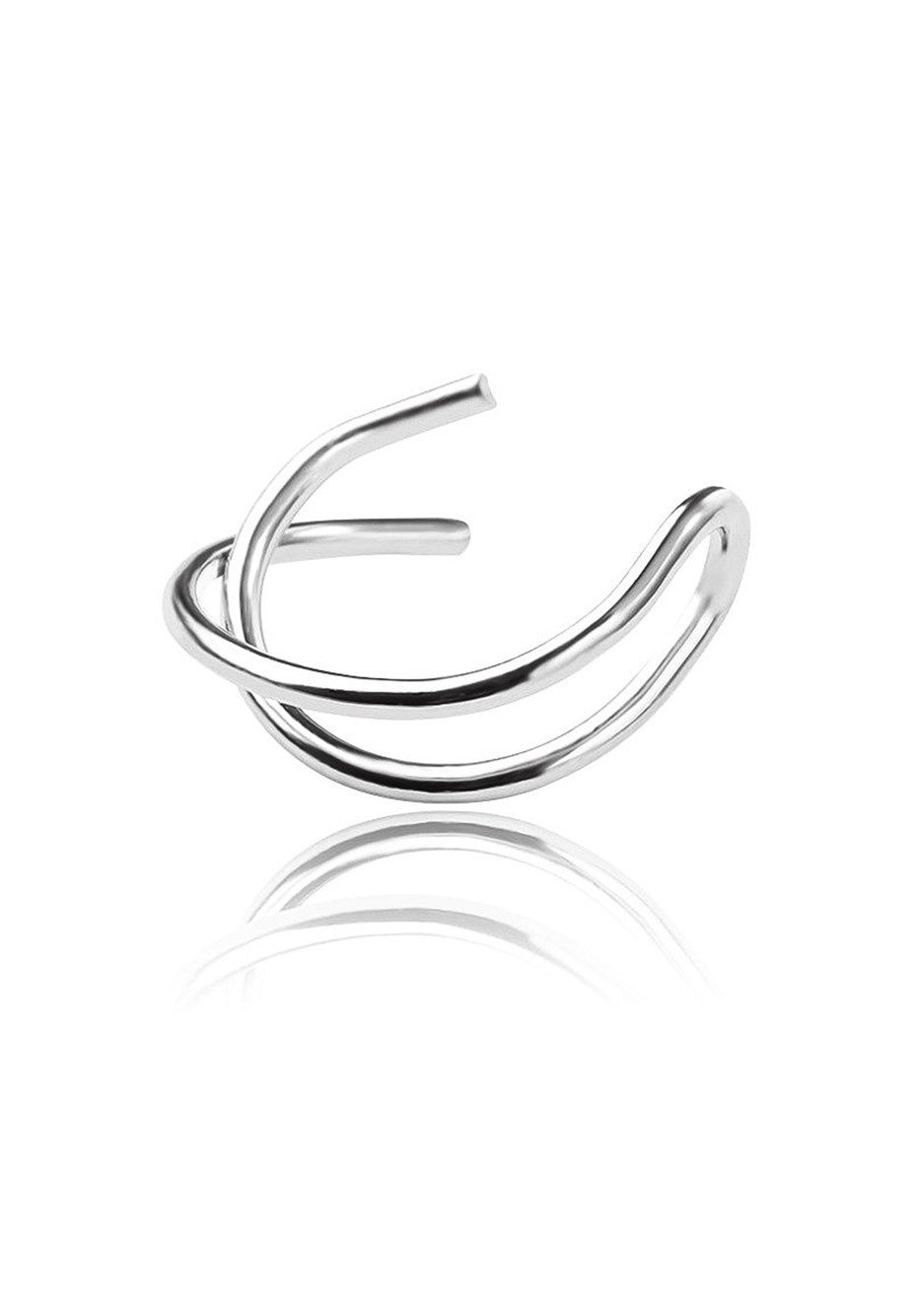 MULIER BULIA Gümüş Çapraz Kıkırdak Küpe