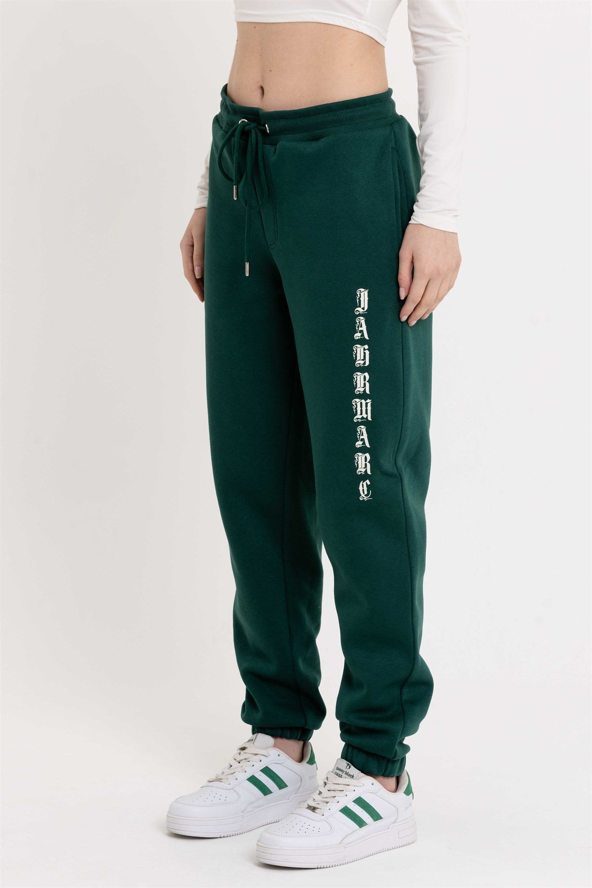 Oversize Baskılı Yeşil Kadın Eşofman