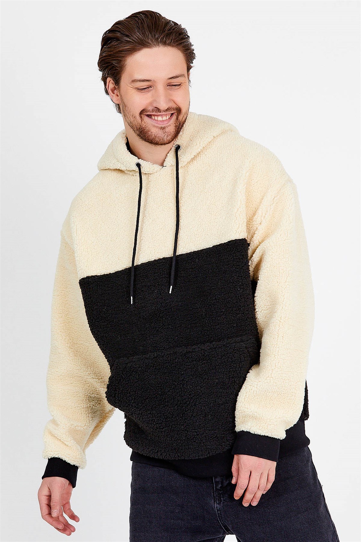 Color Block Sherpa Hoodie