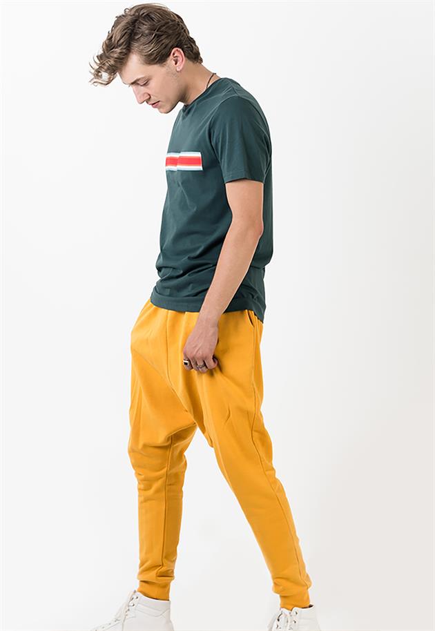 2'li Set Renkli Şeritli Erkek T-shirt