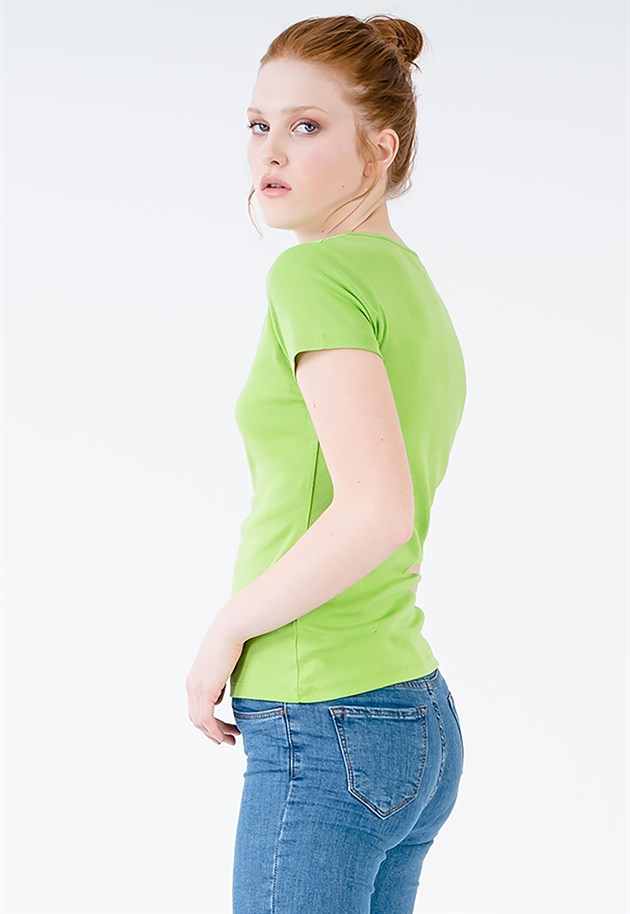 Short Sleeved T-shirt in Neon Green