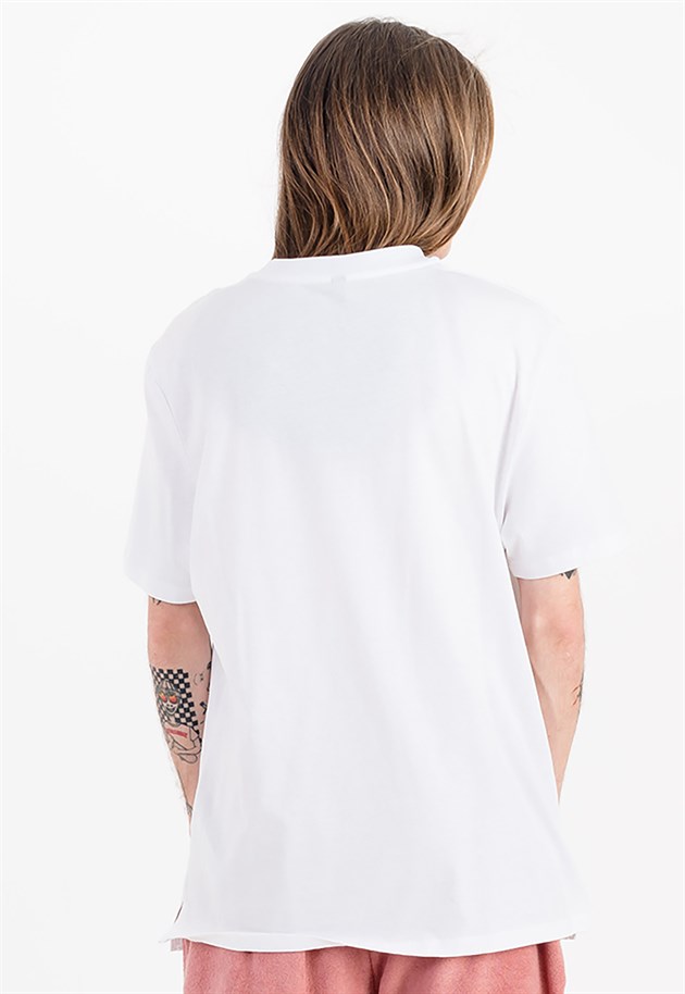 Basic Kısa Kollu Beyaz Erkek T-shirt