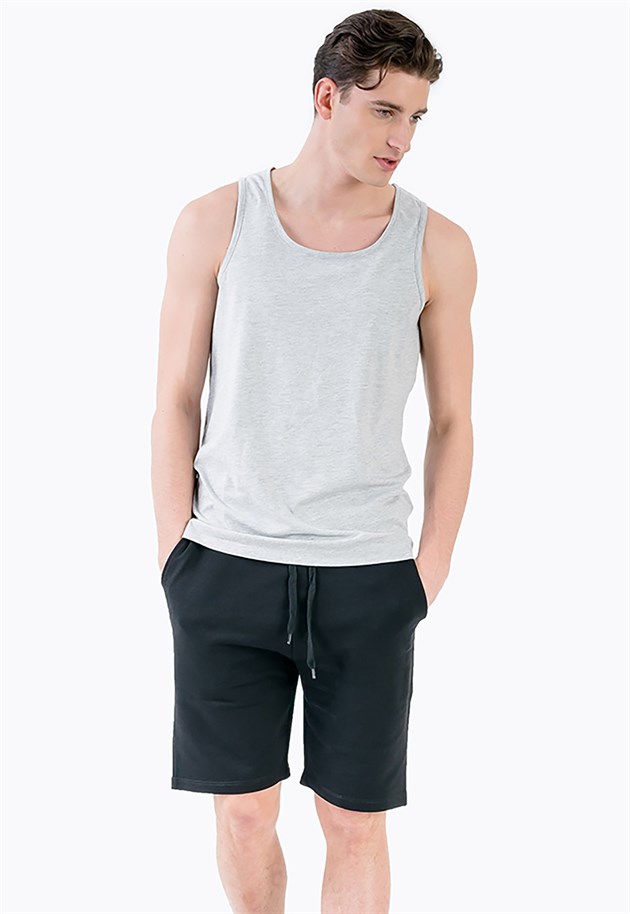 Basic Sports Shorts in Black with Pockets