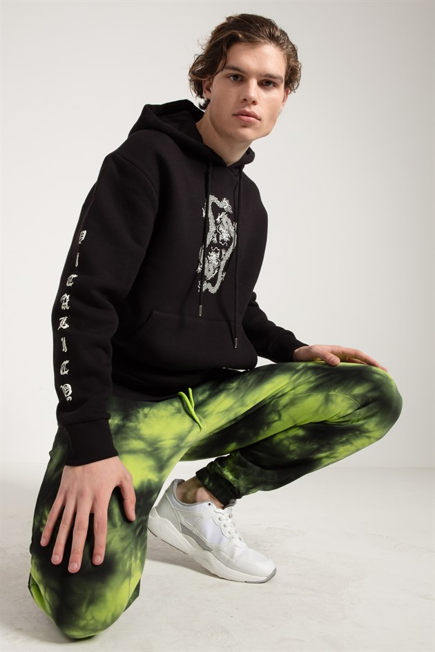 Tie Dyed Oversized Joggers in Green