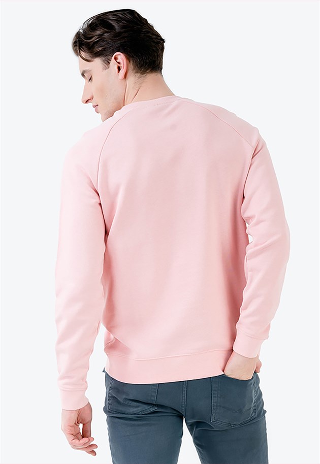 Cyberpink Print Sweatshirt in Pink