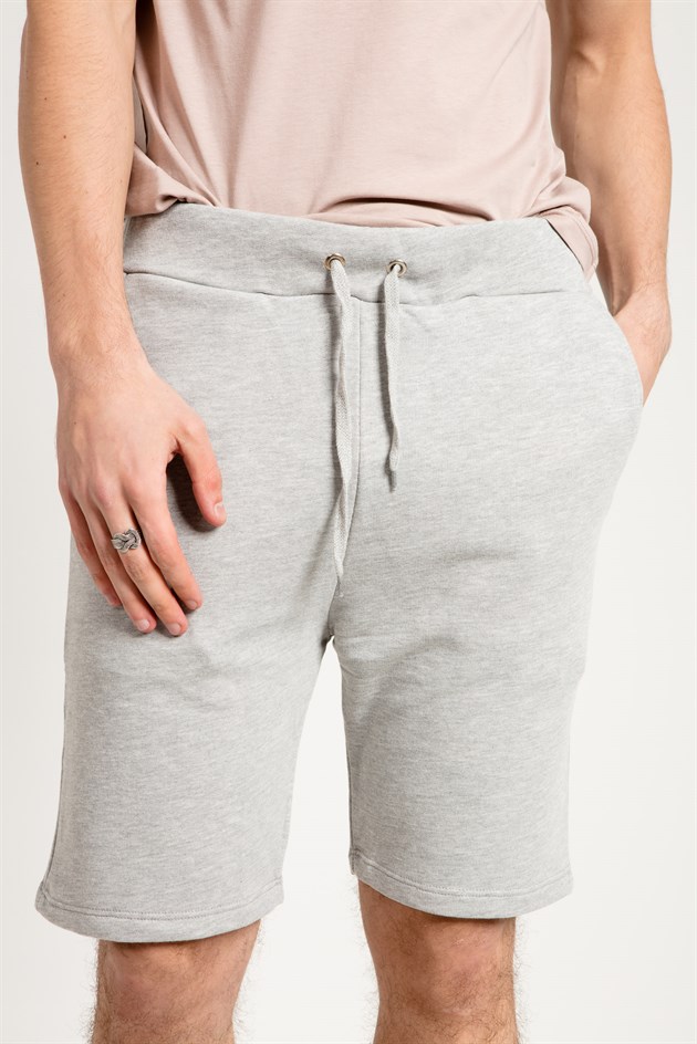 Basic Sports Shorts in Grey with Pockets
