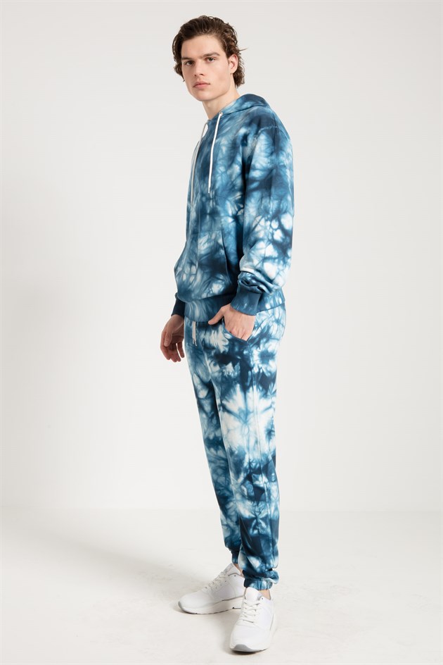 Tie Dyed Oversized Jogger in Blue