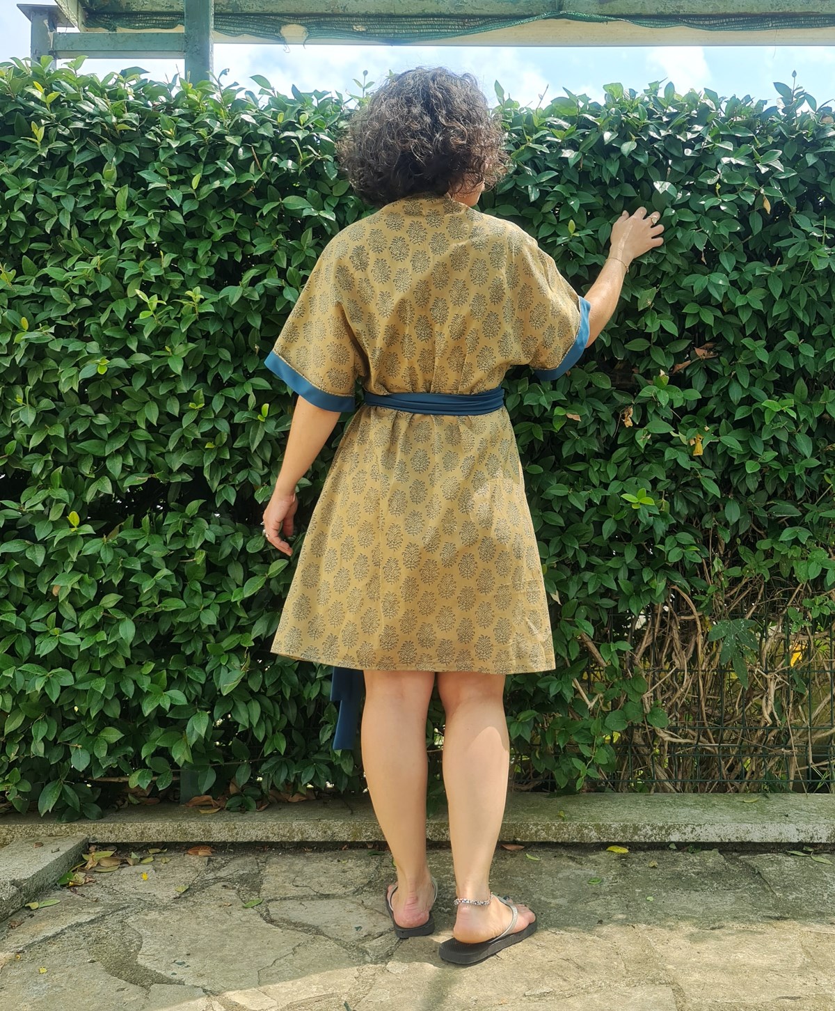 Çiçek Baskılı Kimono