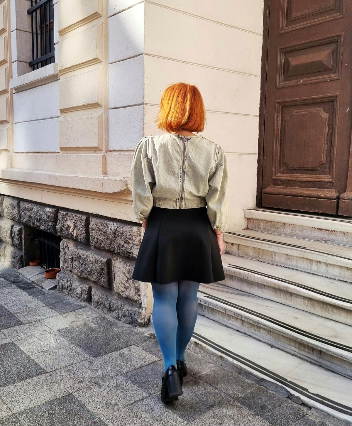 Kadın Buz Mavi Jean Kot Büstiyer
