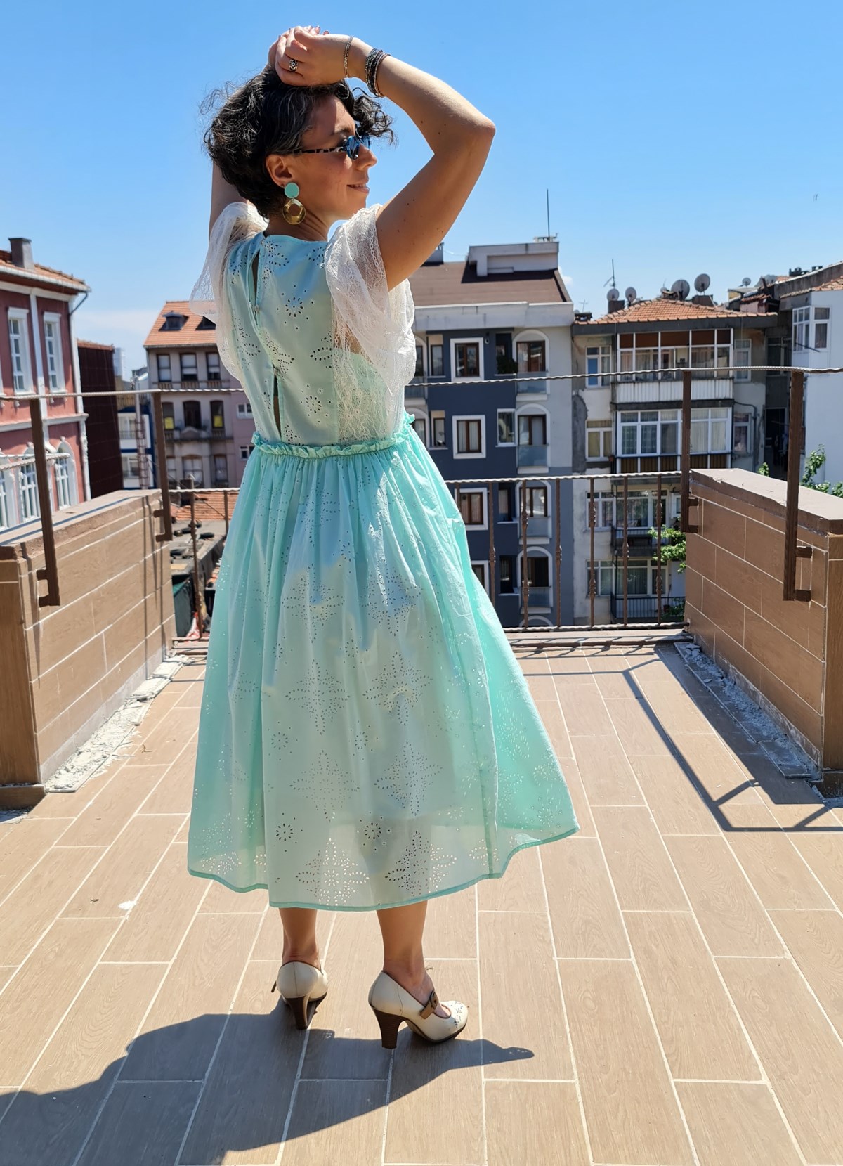 Lucille Mint Elbise