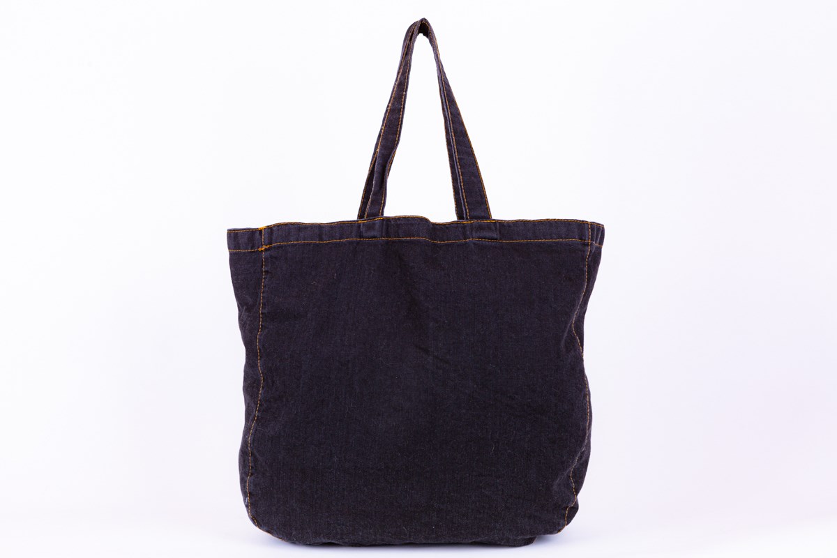 Mavi Saçlı Kız Jean Tote Bag