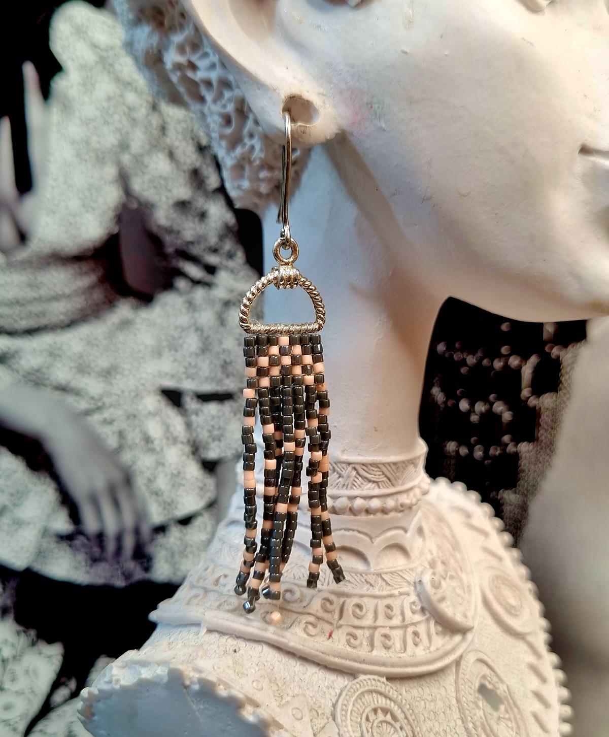 Mismatch Miyuki Gümüş Küpe