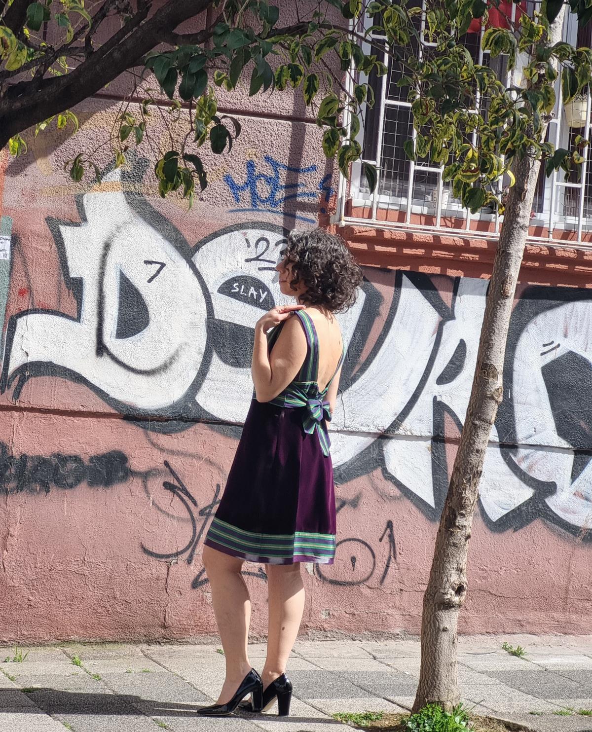 Sofia Kutnu Kadife Elbise