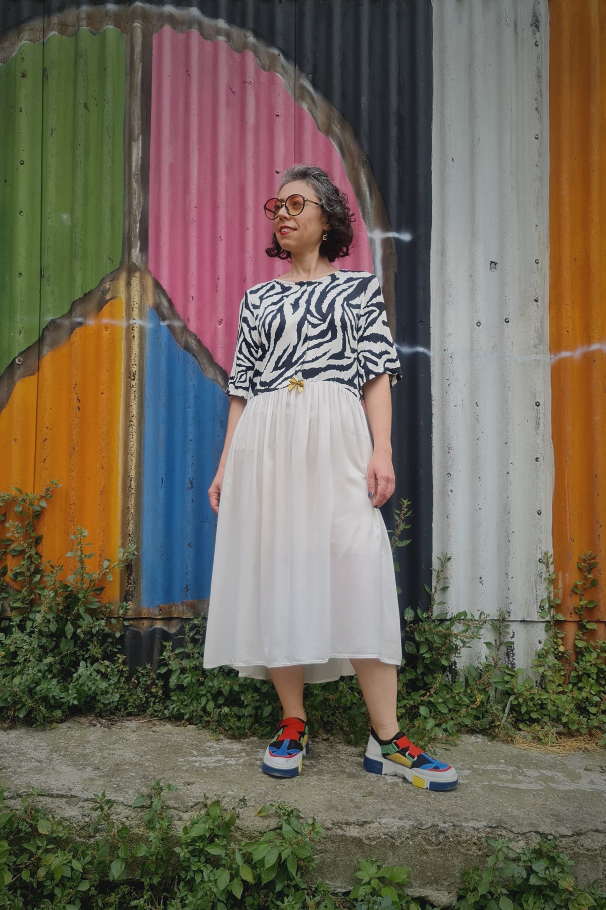 Zebra Desenli Elbise