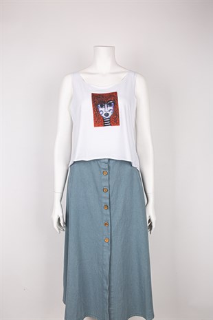 Aklı Karışık Leyla Askılı T-shirt