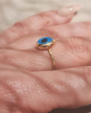 Altın Göz Gümüş Yüzük